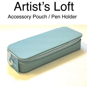 5/$15💥 Artist Loft Pen Pouch Zippered Case Bag Mint School Office 🖊️